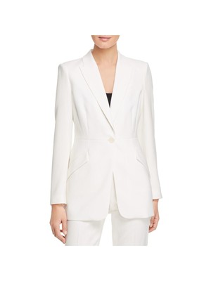 

Женский блейзер ELIE TAHARI белого цвета с подплечниками и искусственными карманами на подкладке, Белый, E3087109