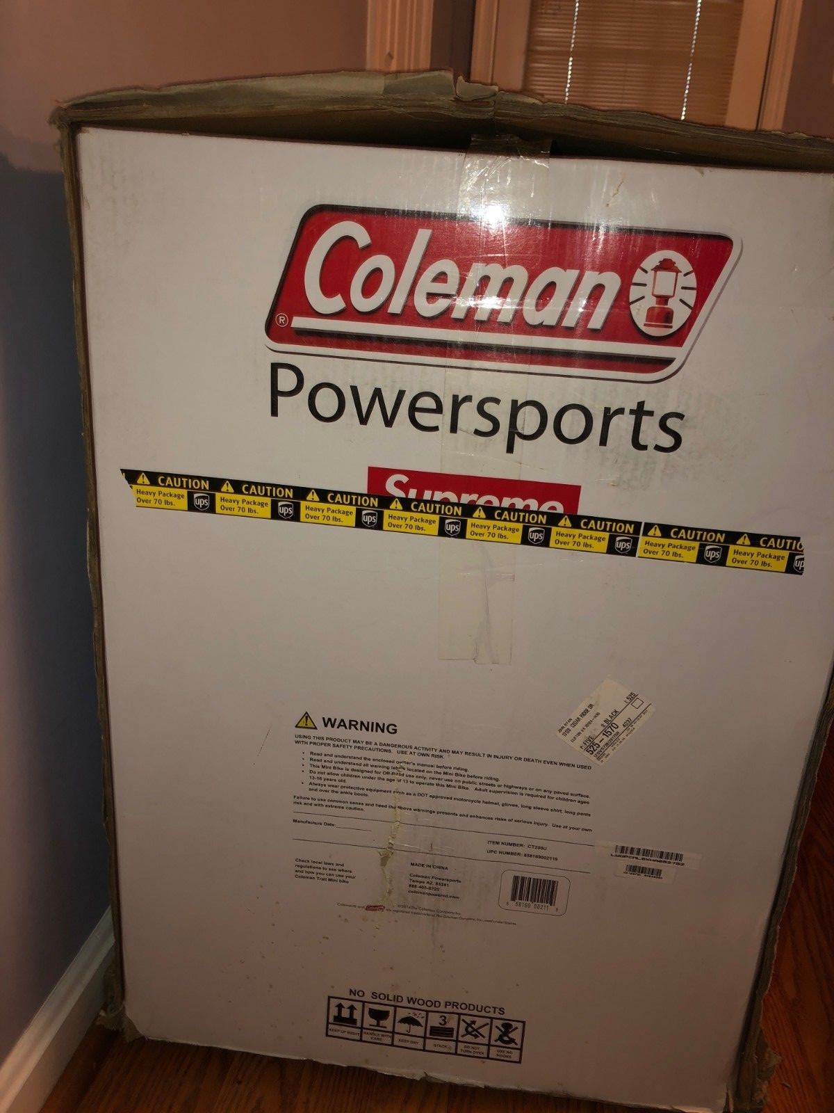 Supreme x Coleman Limited Edition CT200U Mini Bike SS17 Red BRAND NEW