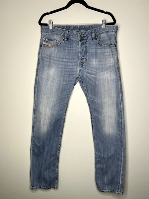 DIESEL Jeans Mens 34 X 32 Safado Regular Slim Straight Button Fly Distressed