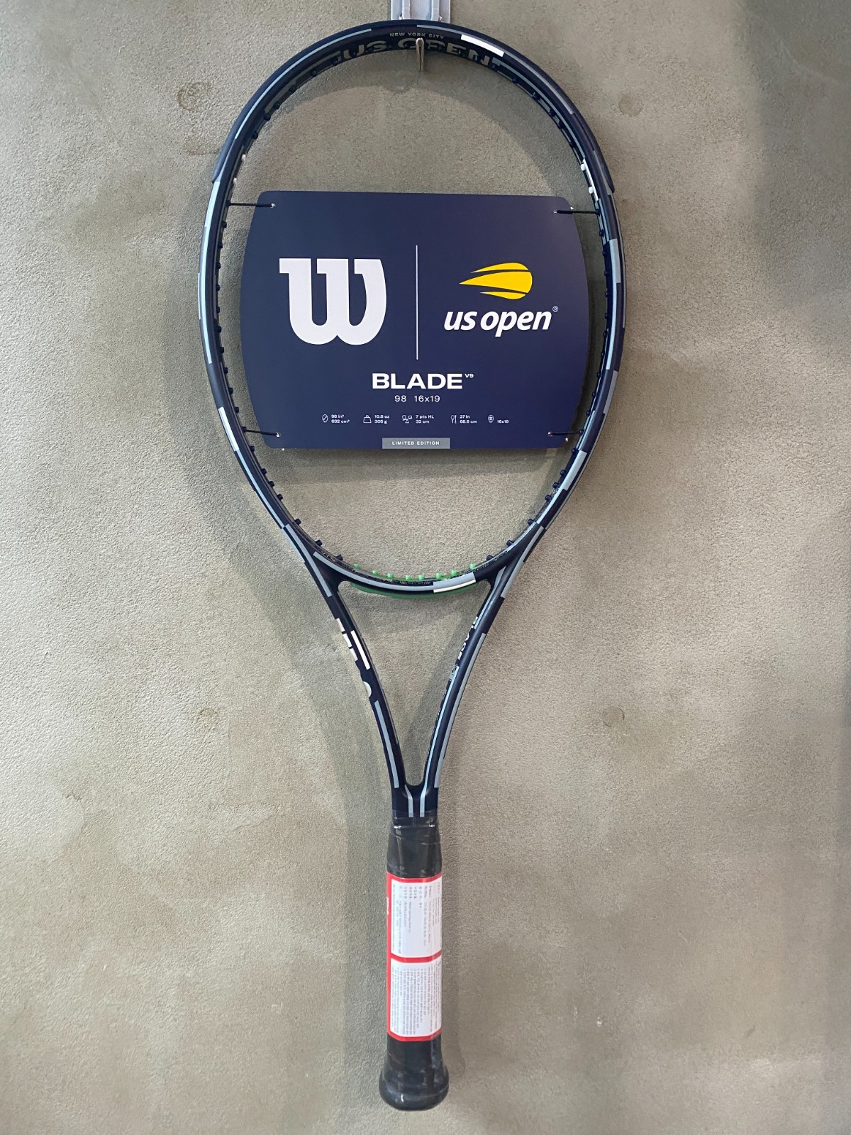 Wilson 2025 Blade 98 V9.0 US Open Tennis Racket Racquet 98sq