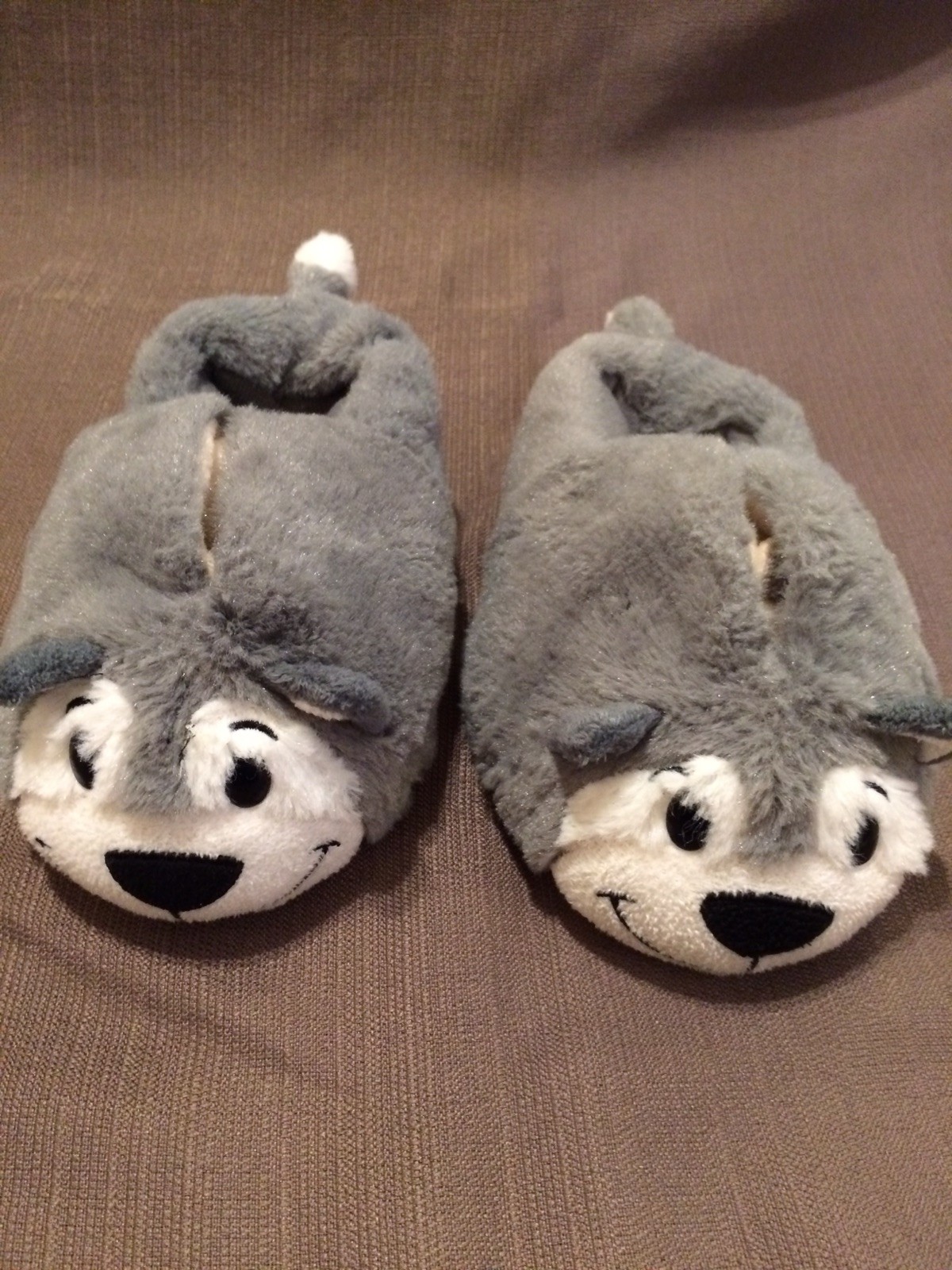 FlipaZoo Toddler Children's Husky/Polar Bear Size Small 10/11 Slippers Shoes