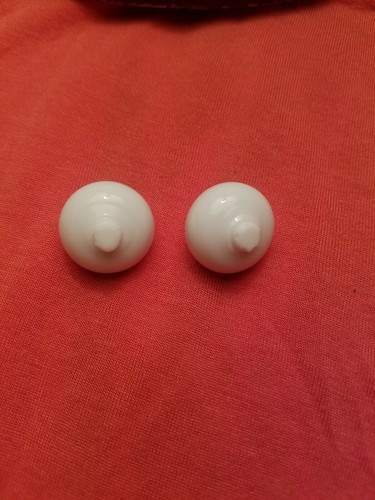 20mm Glass Doll Eyes, Light Lavender With Green Pupil