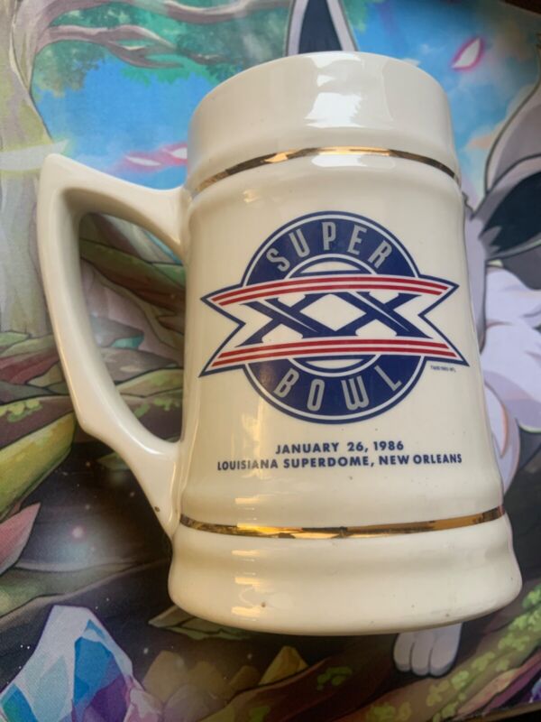 Chicago Bears Vintage 1985 Super Bowl XX Champions Ceramic Stein Beer Mug NFL