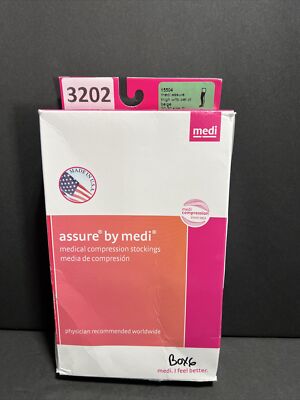 Medi Assure Compression Stockings Unisex Thigh W/TB PET OT Beige XL 20-30