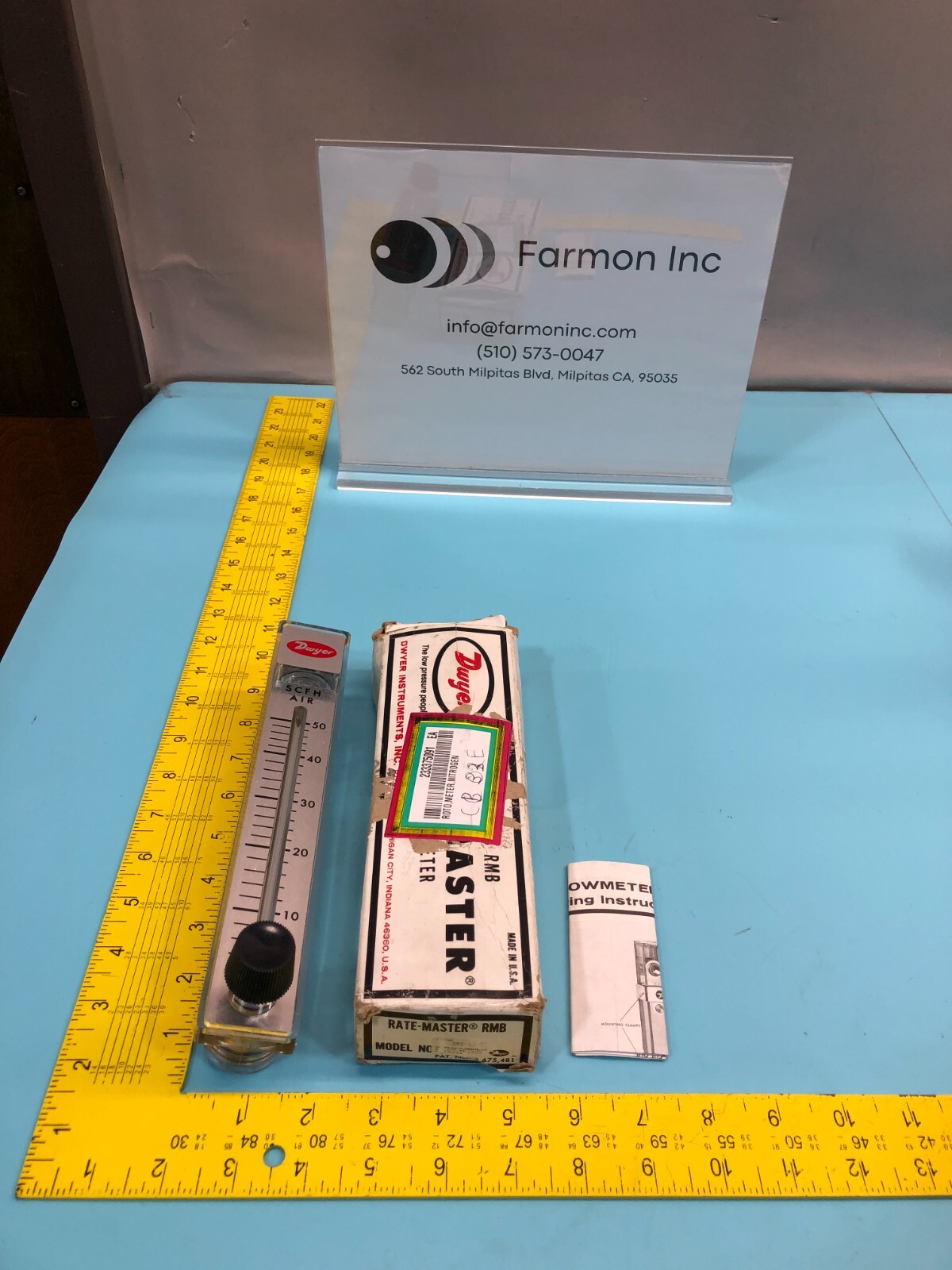 DWYER RMB-52-SSV FLOW METER SERIES RMB, NITROGEN, 233375091, 188278