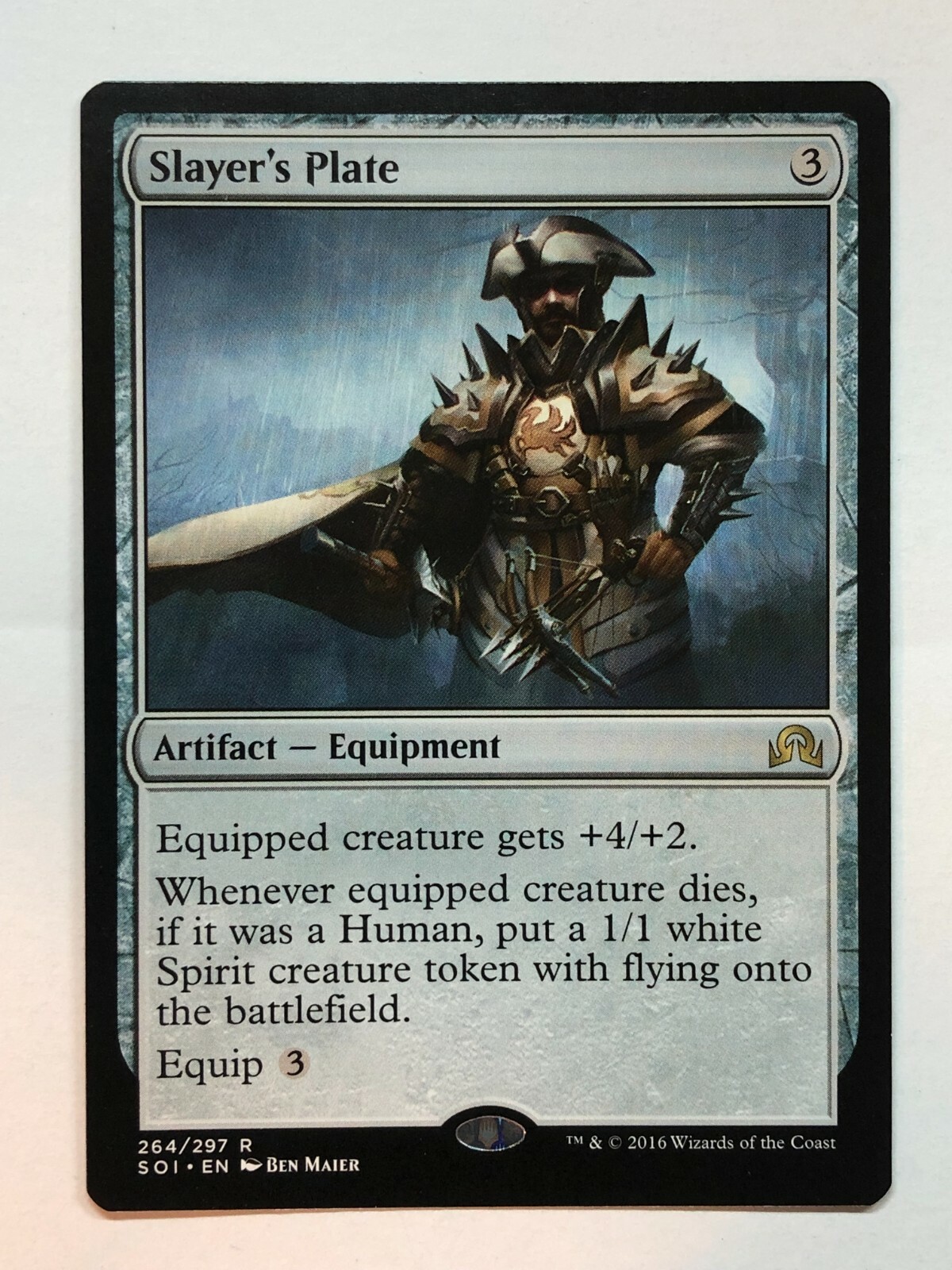 Slayer's Plate 2x FOIL SOI MTG Shadows Over Innistrad Rare MINT artifact Slayer's Plate 2x FOIL SOI MTG Shadows Over Innistrad Rare MINT artifact