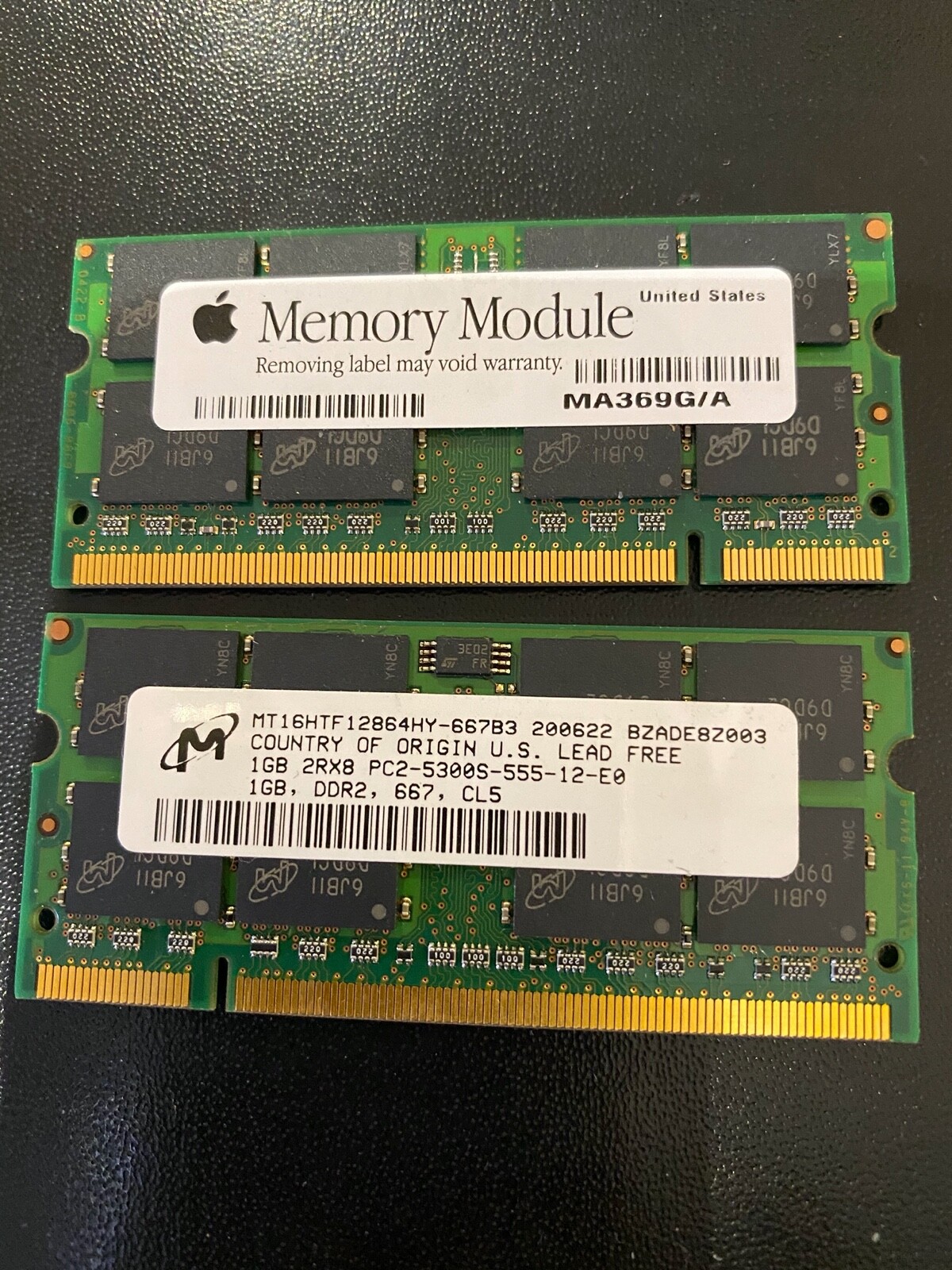 Apple - R.mama専用 APPLE 2 MEMORY MODULE MA369G/A 1 GB EACH | eBay