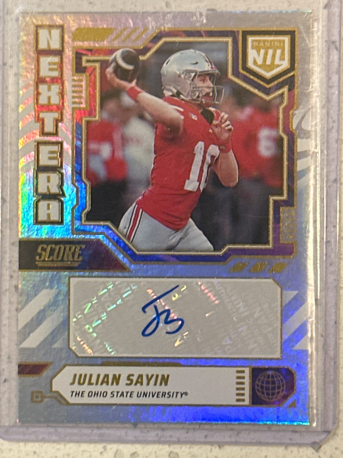 Julian Sayin 2025 Panini Score Next Era NIL Auto Ohio State