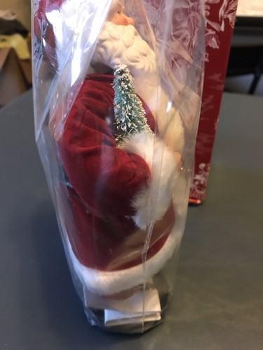 Avon Christmas With Santa Porcelain Doll 1989 w/box and Stand