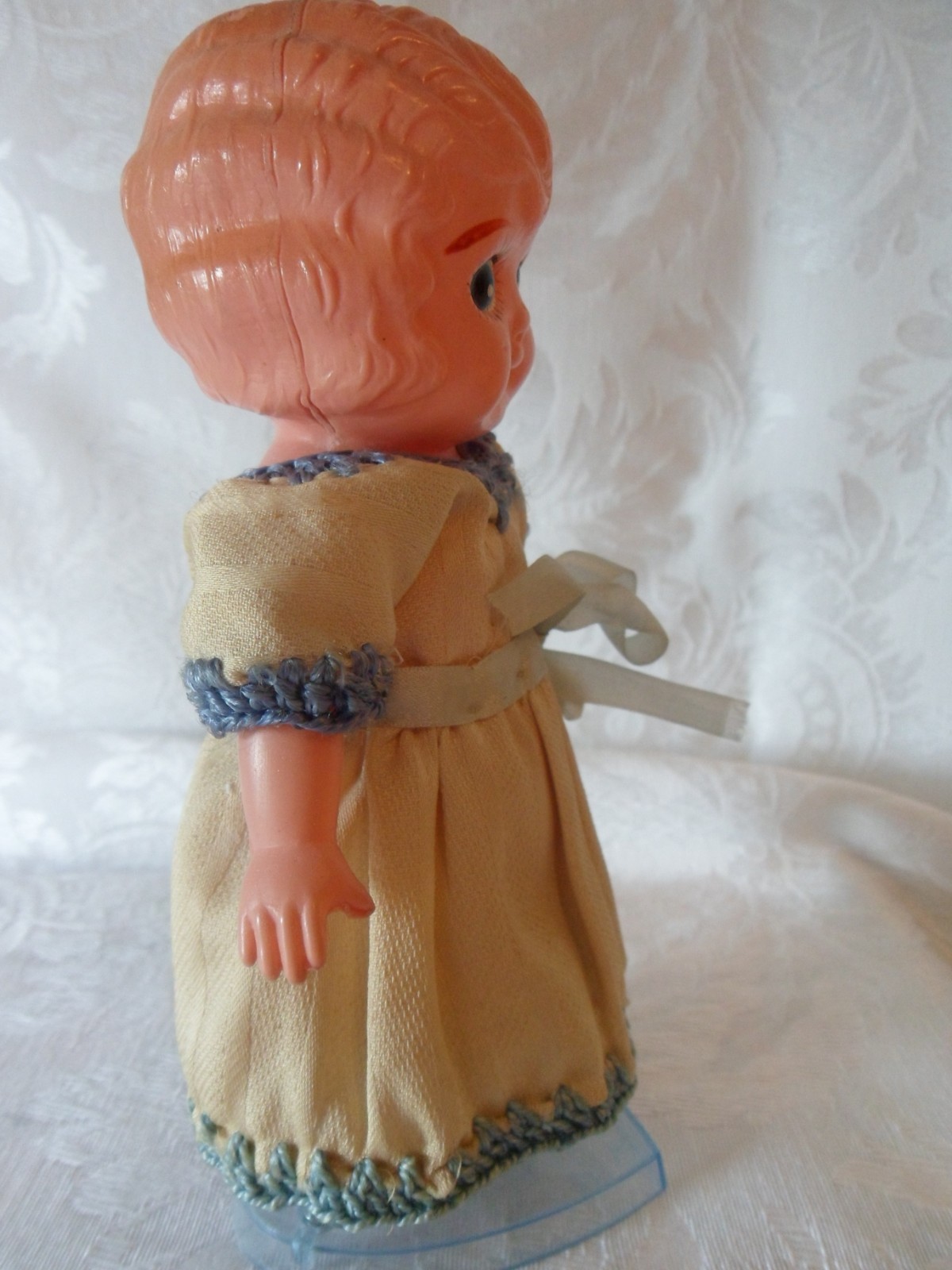 Celluloid Carnival Kewpie Powder Shaker Doll Japan with Dress 6