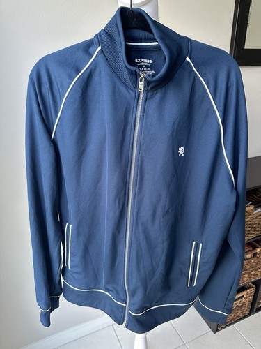 Express Track Jacket Men's Crown Lion XL Blue Full Zip Up