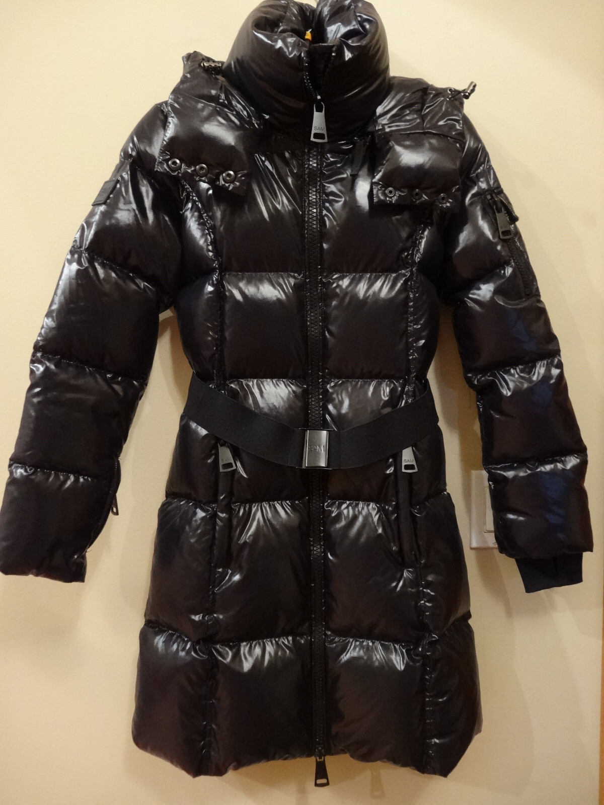 SAM Long Noho Hood Puffer Coat Wind-Resist Water-Repellent