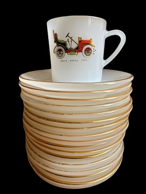 Vintage Coffee Cups (14) And Saucers ( 17) Arcopal Milk Glass ...