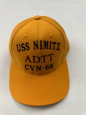 New The Corps USS Nimitz ADTT CVN 68 Yellow Baseball Cap Hat One Size