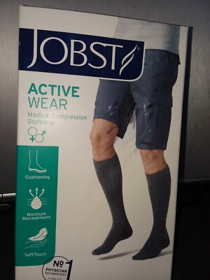 JOBST Active Wear compression stockings. cool white large 15-20 mmhg