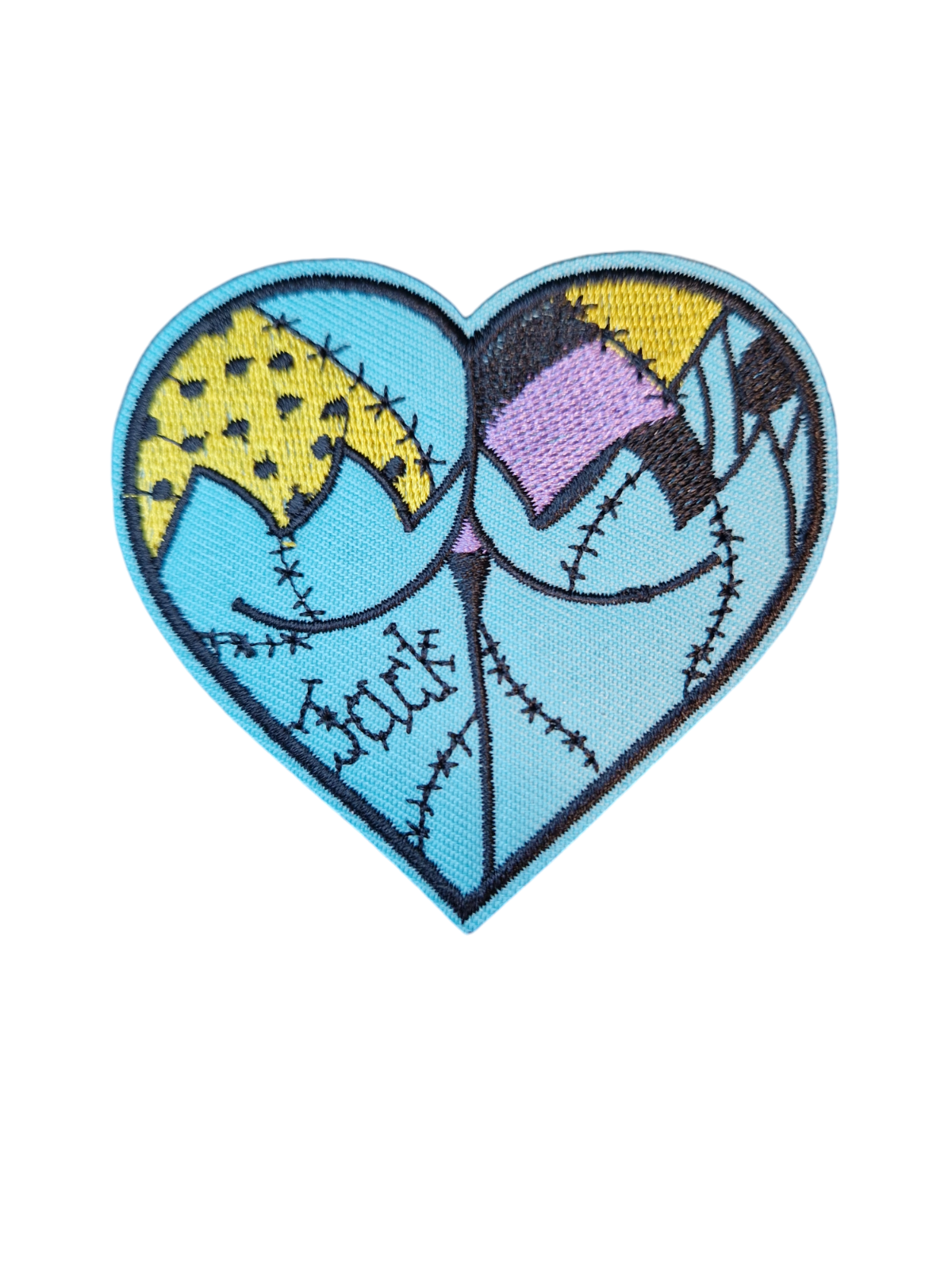 SALLY Love Heart bum Jack Nightmare Before Christmas Iron On Patch Sew on Patch