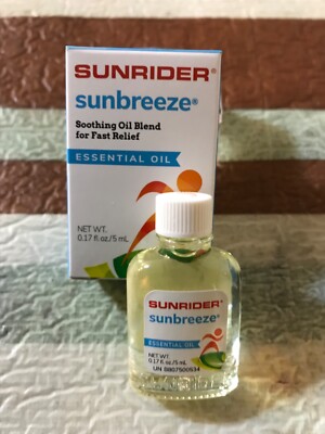 Sunrider Sunbreeze Essential Oil 0.17fl.oz Pain Relief Muscle Ache Menthol Herb 