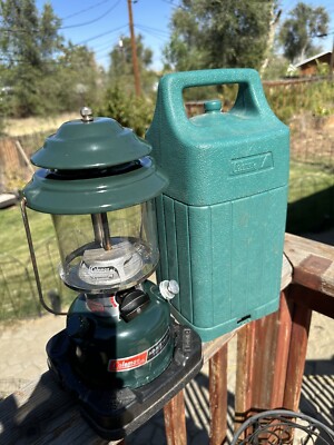 Vintage Coleman Adjustable #288A700 Two Mantle Gas Lantern Dated 2/87 Made USA