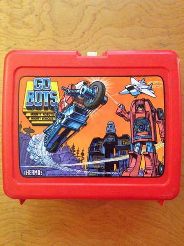 1984 GO BOTS vintage plastic Thermos lunchbox (only) Good condition.