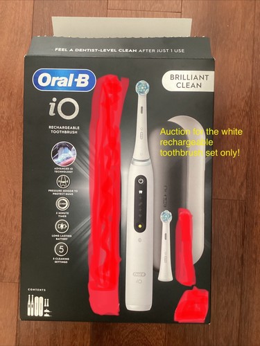 New open box Oral-B iO Brilliant Clean Electric Rechargeable Toothbrush - White