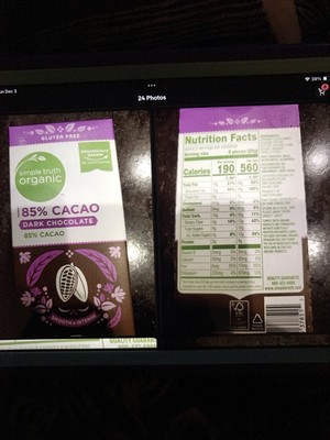 Lot Of 5 Simple Truth Organic 46% Cacao HAZELNUT CROQUANT Dark Chocolate Bar 