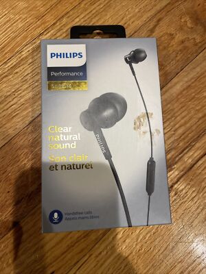 Philips SHE8105BK In-Ear Headphones With Microphone, 8.6 Mm Drive