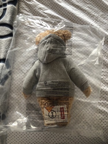 Supreme Steiff Bear Heather Grey Box Logo FW18 In Hand Fast Shipping