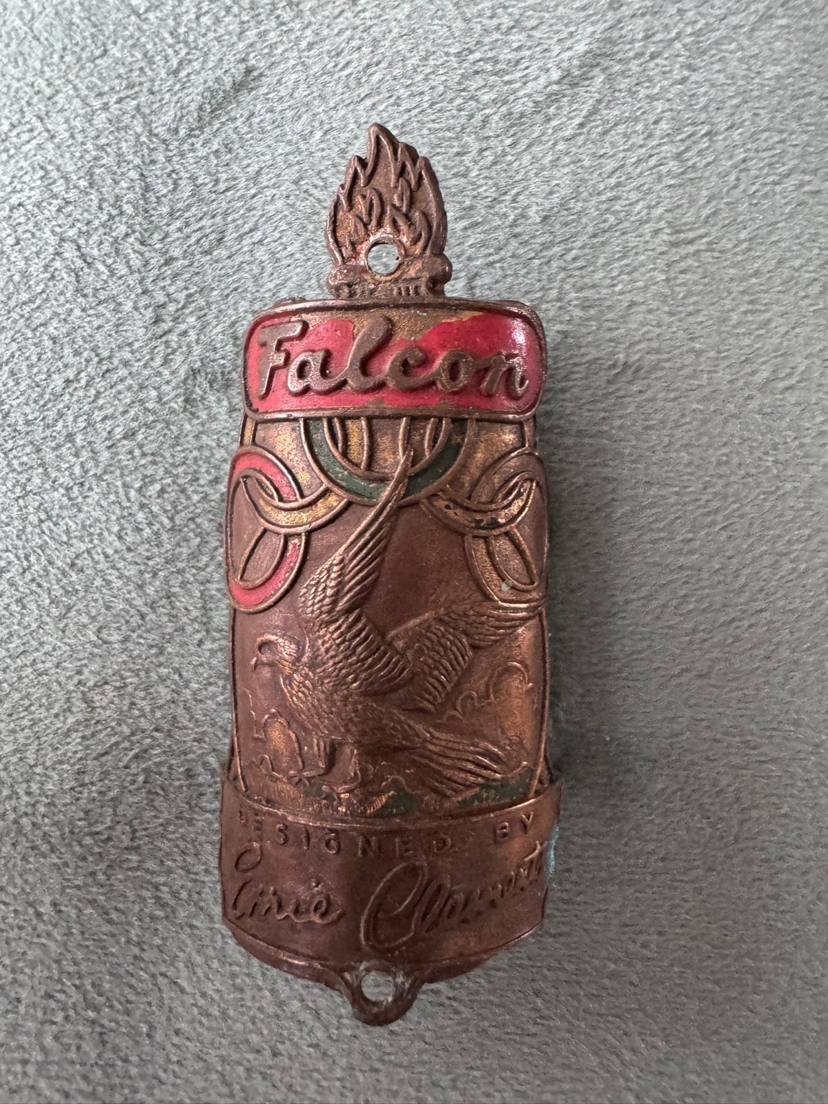Falcon Emie Clements Bicycle Head Tube Badge Emblem Insignia