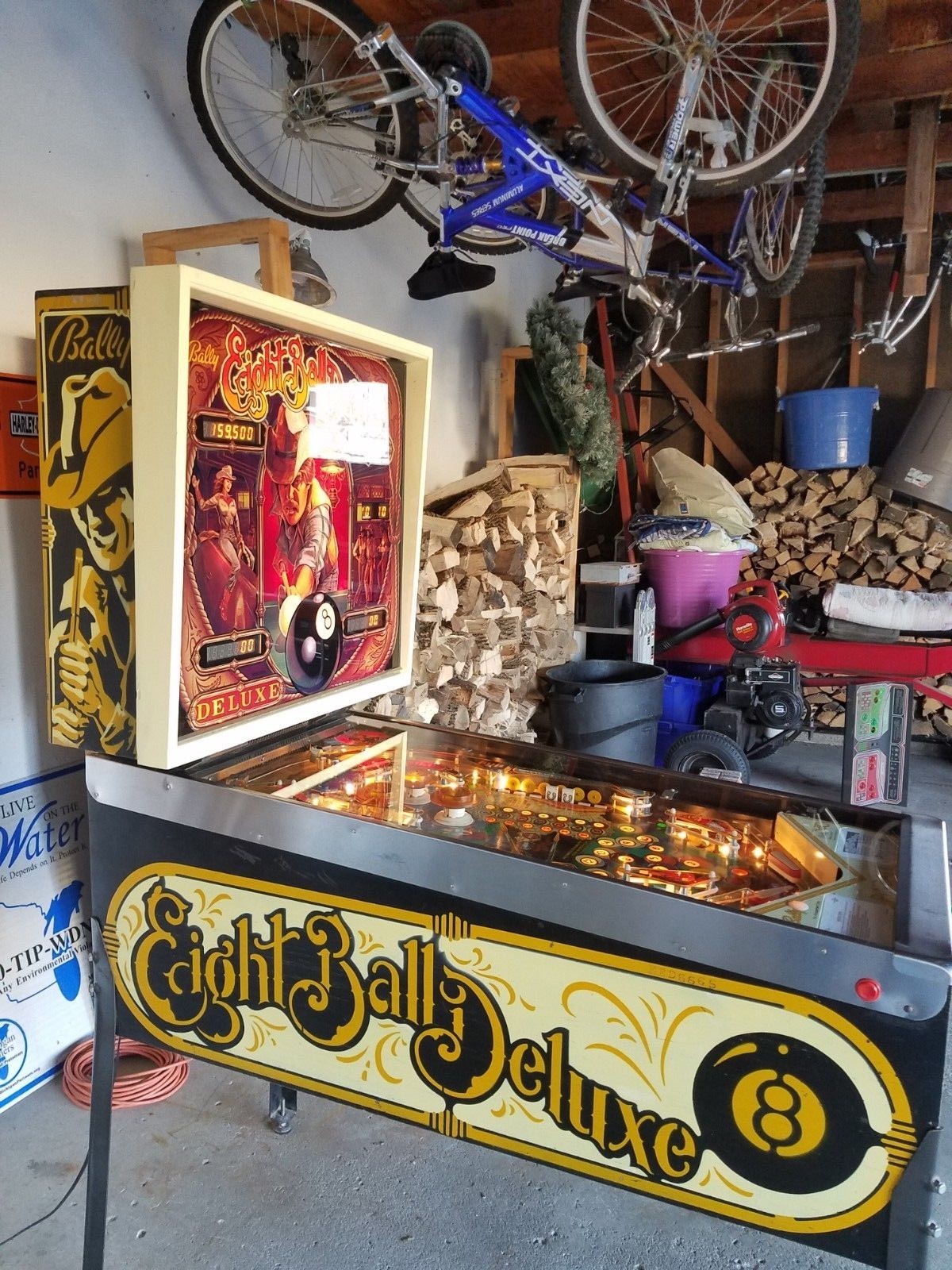 Vintage Bally Eight Ball Deluxe Pinall Machine 8 Ball Deluxe