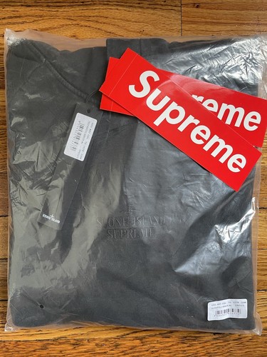 Authentic Supreme X Stone Island Stripe Hooded Sweatshirt
