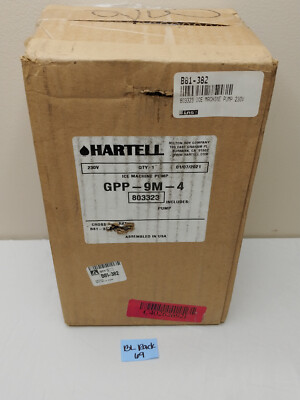 Hartell Model GPP-9M-4 Ice Machine Pump New-Old Stock 803323
