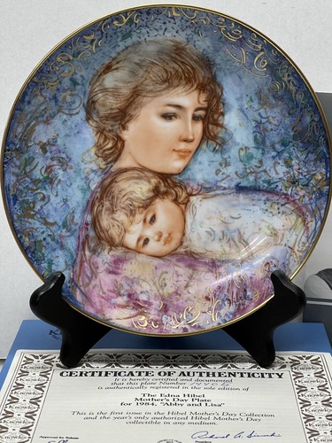 アーティザンベア Little Abigail 1940-1950 The Edna Hibel Mother's Day Plate For 1984, “Abby And Lisa