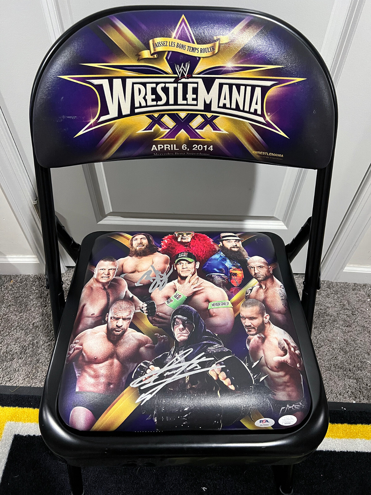 UNDERTAKER BROCK LESNAR Auto SIGNED WWE Wrestlemania 30 UNDERTAKER BROCK LESNAR Auto SIGNED WWE Wrestlemania 30