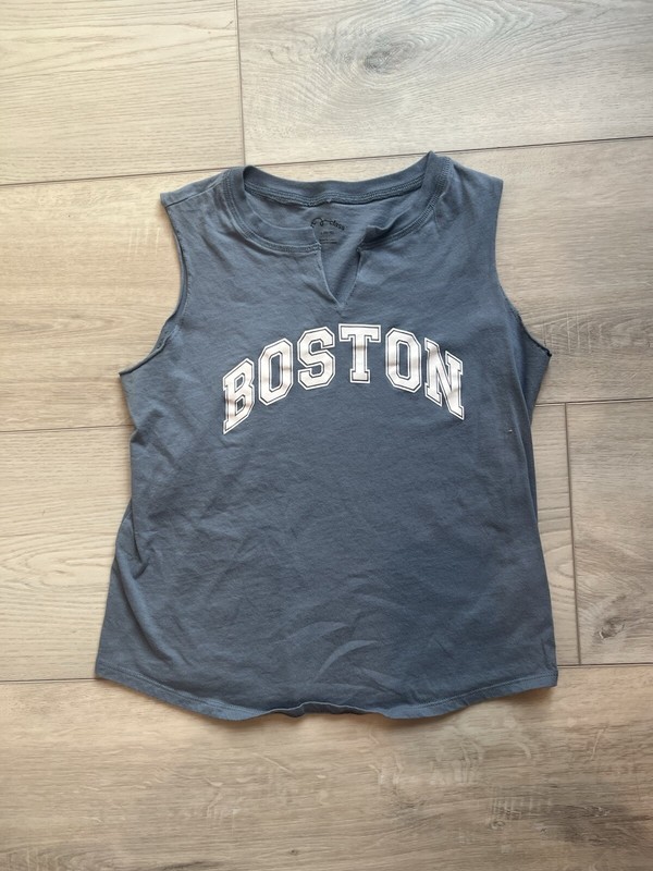 art class girls Shirt Sleeveless Size Large Boston Blue Cut