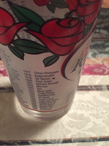 KENTUCKY DERBY CHURCHILL DOWNS Glass 127th year running May 3 2001