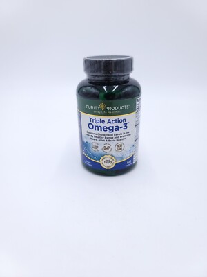 Purity Products Triple Action Omega-3 Heart, Joint & Brain Heal 60 Softgels (E2)