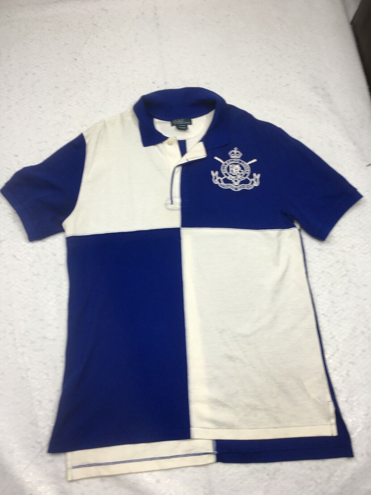 Ralph Lauren Rugby POLO Boys Blue White Classic Fit Mesh Ralph Lauren Rugby POLO Boys Blue White Classic Fit Mesh