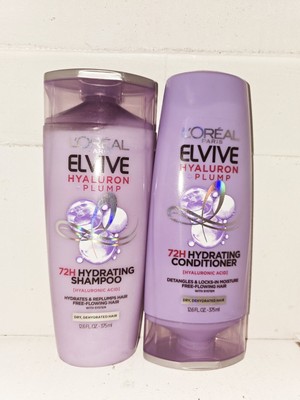 2 L'Oreal Paris Elvive Hyaluron + Plump Hydrating, Shampoo & Conditioner, 12.6oz