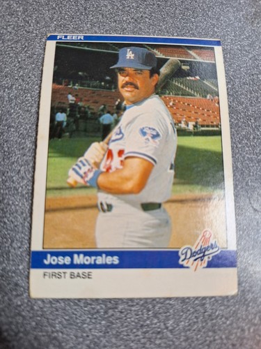 1984 Fleer Jose Morales #107 Dodgers Baseball Card /129