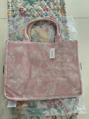 Francesca s Blush Large Floral Canvas Tote