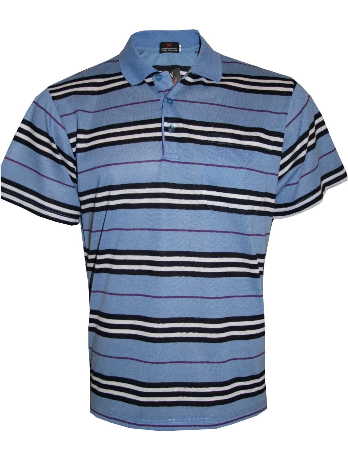 Men’s Striped TShirts Loose Fit Pique Polo Polycotton 1904 Casual Tops
