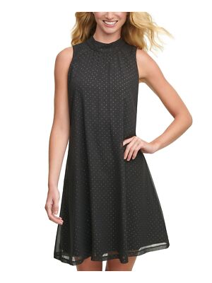 

TOMMY HILFIGER Женское короткое коктейльное платье без рукавов с украшением, Черный