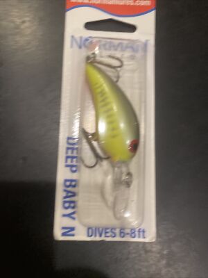 Norman Lures Deep Baby N  Dives 6-8ft 94 Chart Silver Bass