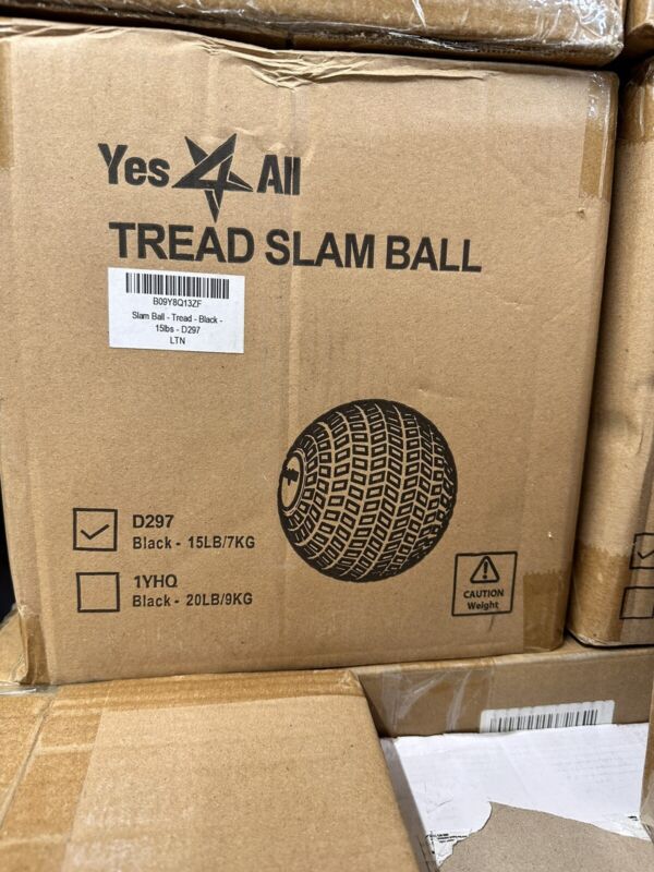 Tread Fitness Slam Medicine Ball 15Lbs for Exercise Strength Power Workout 