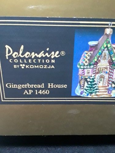 Kurt adler glass christmas ornaments polonaise. Gingerbread house