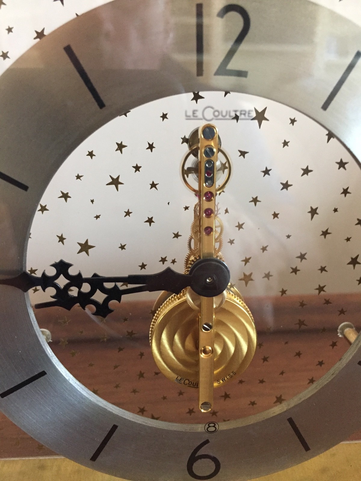 JAEGER LE COULTRE SKELETON CLOCK    RARE