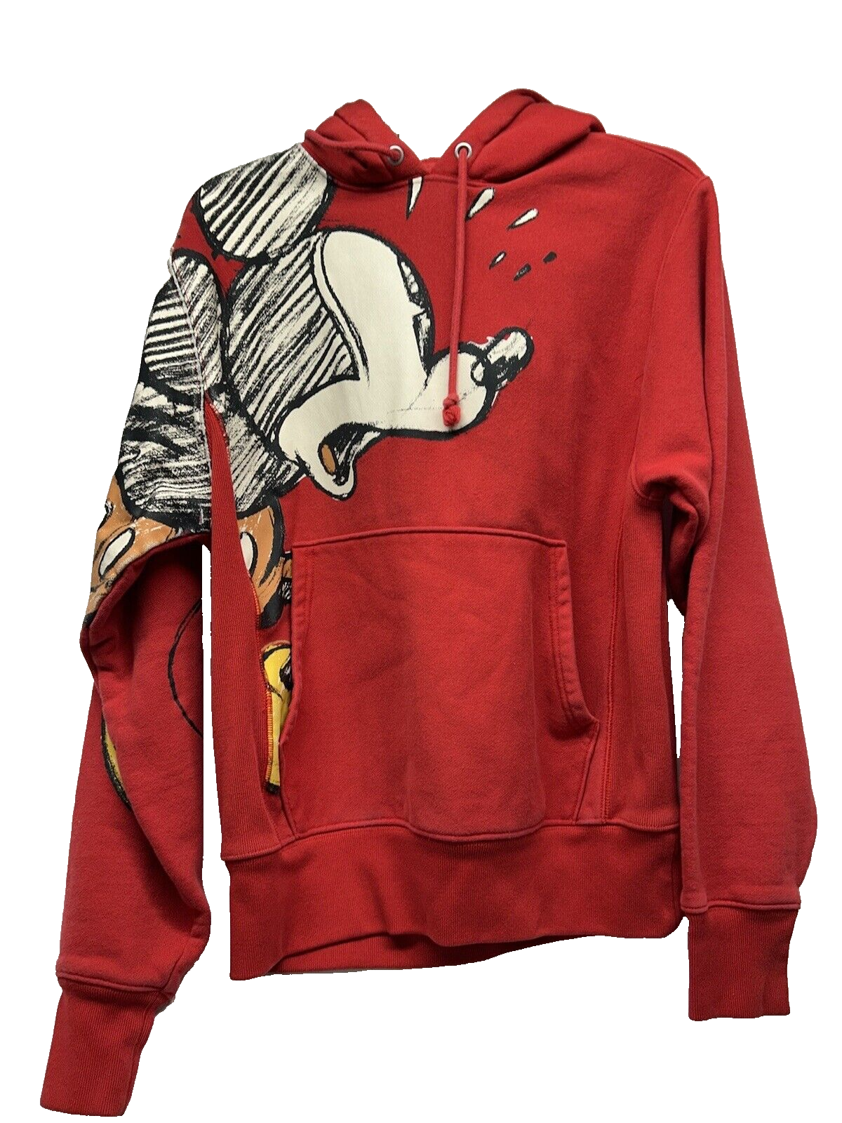 Champion Disney Mickey Mouse Red Mens Small Reverse Weave