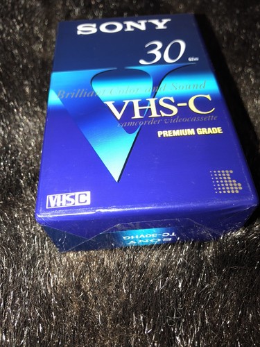 Sony VHS-C Tape 30 Minutes Camcorder Videocassette New Sealed Premium Grade