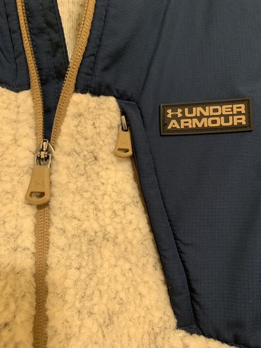 NEW Under Armour Boys Storm Tanuk Sherpa Jacket OATMEAL Size Youth Large $85