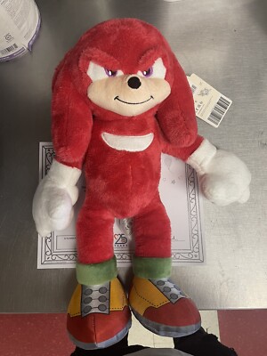 NWT Build-a-Bear Workshop Sonic the Hedgehog 2 Movie Knuckles 14'' Plush In Hand!